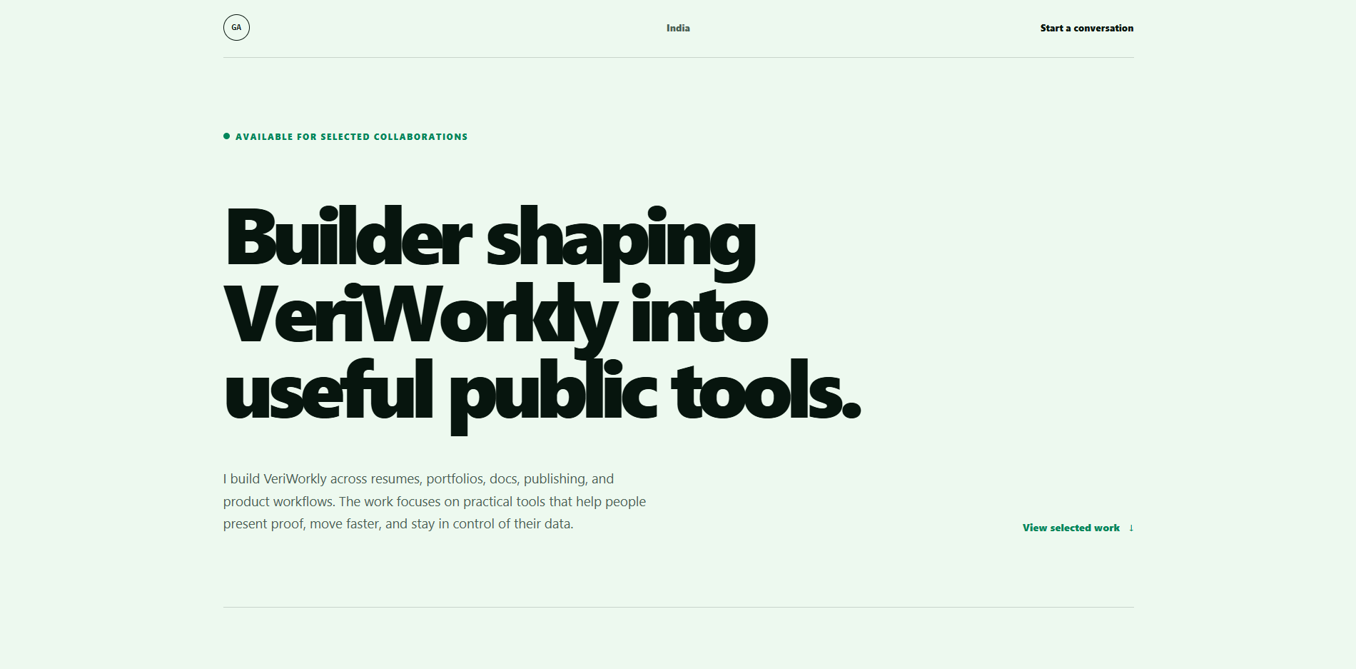 Signal / Structured / technical portfolio template preview